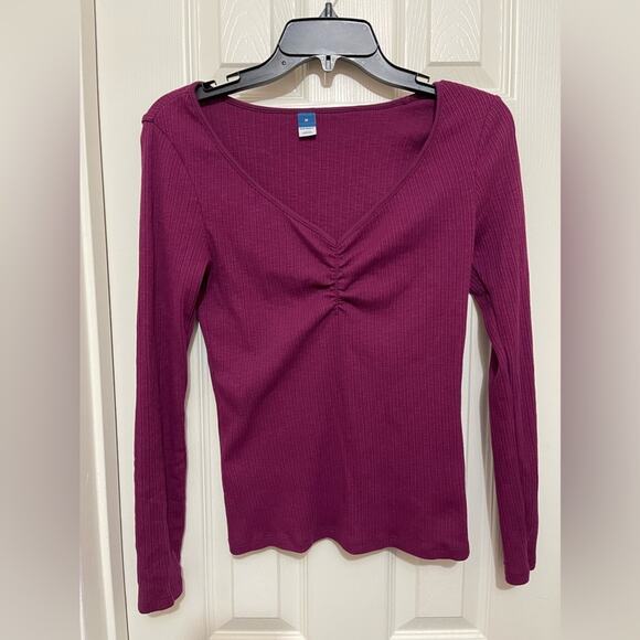 Old Navy Ribbed Cotton Blend Shirt 3 Piece Bundle Closet Staple Basics size Med - Picture 6 of 7